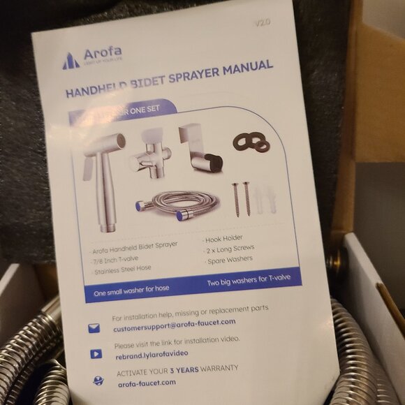 AROFA TOILET BIDET SPRAYER-HANDS FREE-HANDHELD-DUAL CONTROL ADJUST WATER FLOW - Picture 9 of 16